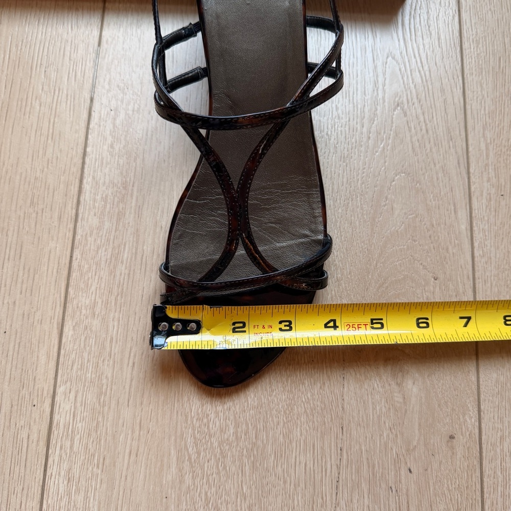 Vintage Stuart Weitzman Tortoise Shell Strappy flat Sandals size 9.5 - Picture 12 of 13